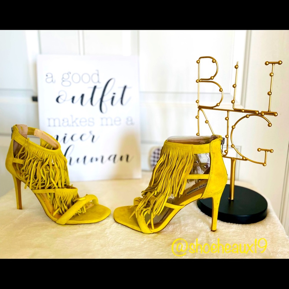 Steve Madden FRINGLY - Yellow Suede - Size 10